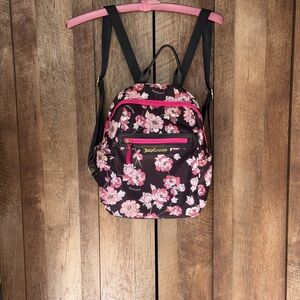 Juicy Couture Floral Backpack with Pink Accents